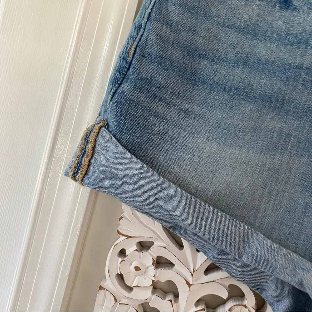 Madewell The Curvy Perfect Vintage Denim Jean Shorts Rolled Hem Sz 26 Boho - Picture 2 of 9